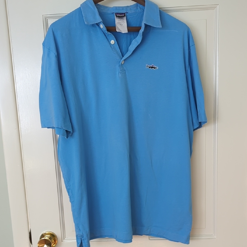 Patagonia Light Blue Polo Shirt for Men